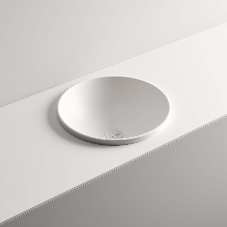Circle integrated washbasin in Lightfeel